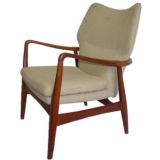 Signed  1950s"Bovenkamp Danish Modern Wing Chair