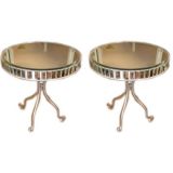Pair of 1950s Mirrored Side Tables