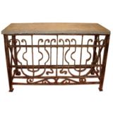 Art Deco Iron and concrete Console.