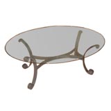 Mid 20th century Iron and Glass Coffee Table.