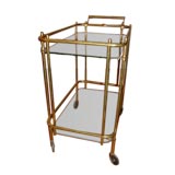 Brass and Glass 1950s Bar /Tea Cart