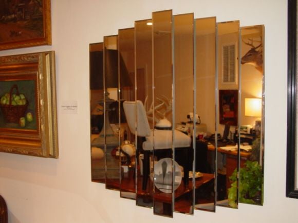 Italian Stunning Beveled/Paneled 1950s Mirror