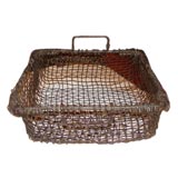 Antique Long Island Wire Clam ing Basket