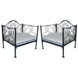 Pair of oversized Decorative Indoor/Outdoor Iron Chairs