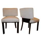 Pair Mont Style Curved Back Chairs