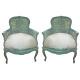 Pair of Louis XV1 Style Painted Chairs