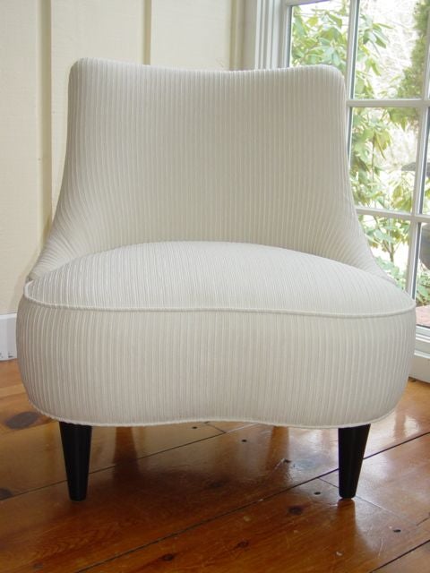 Magnificent Pair of Mid -Century Slipper Chairs.