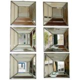 Vintage Striking Multi Beveled Convex Mirrors