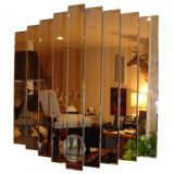 Stunning Beveled Paneled 1950s Mirror