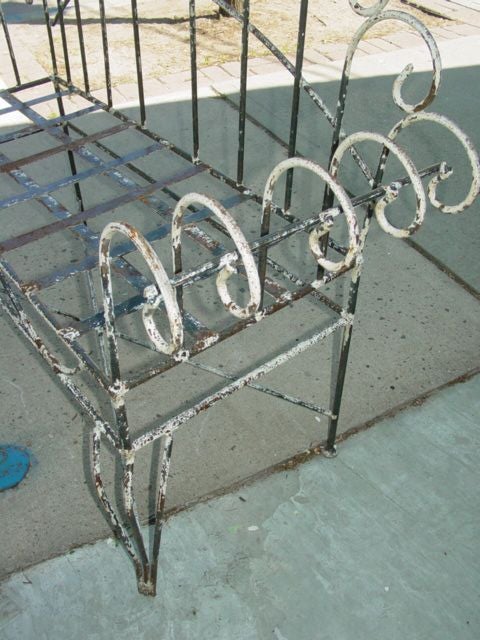 Painted Iron Bench
