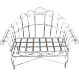 Vintage Painted Iron Bench