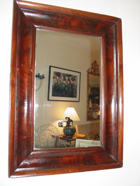 19th Century Mahogany 19th century American Ogee Mirror