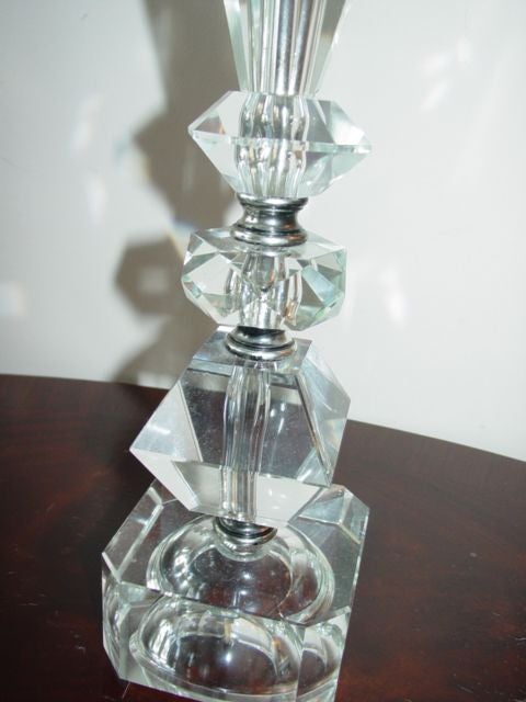 antique crystal boudoir lamps
