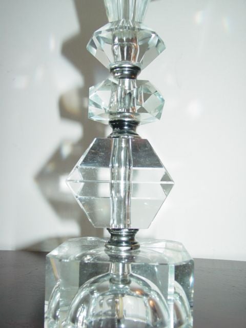 vintage crystal boudoir lamps