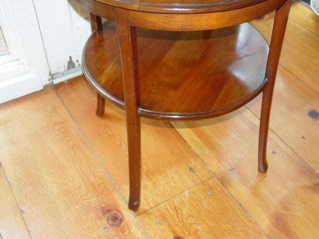 Pair of Cherry wood LJ&G Stickley End Tables beautifully tapered legs,(warm modernism)