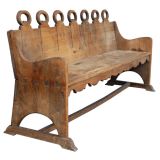 Unique Folk-Art Bench