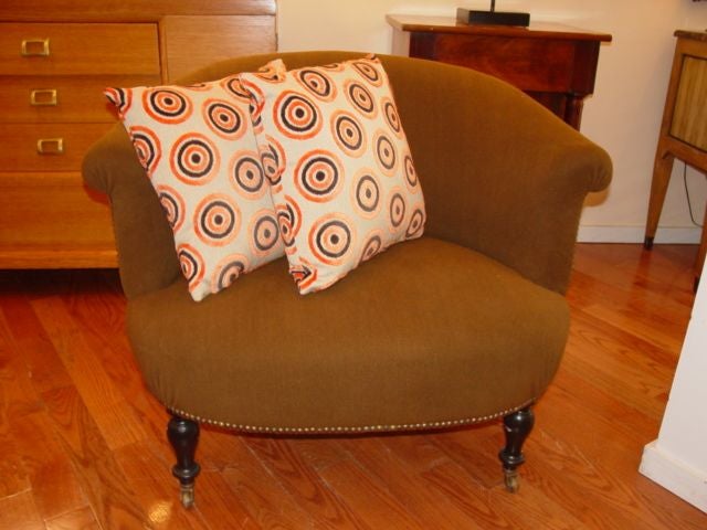 Massive Edwardian Style Barrel Chair