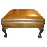 Large Leather Ottoman.