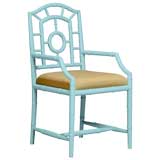 Chloe Chairs in Light Blue Lacquer