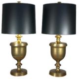 Pair of Solid Brass Table Lamps By Chapman