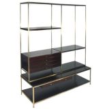 Etagere in Mahogany and Brass by Paul McCobb for Calvin