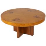 Marquetry Coffee Table Attributed to Andrew Szoeke