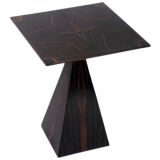 Contemporary Pyramid End Tables in a Variety of Veneers