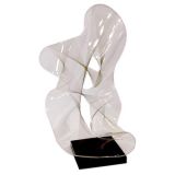 Vintage Amazing Threaded Lucite Abstract Sculpture by Raider Nelson 1970