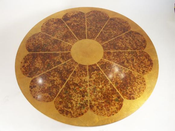Kittenger Gilt Coffee Table w/Faux Tortoiseshell Finish