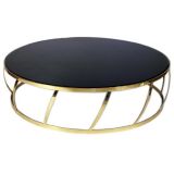 Huge Brass Coffee table in the Manner of Karl Springer.