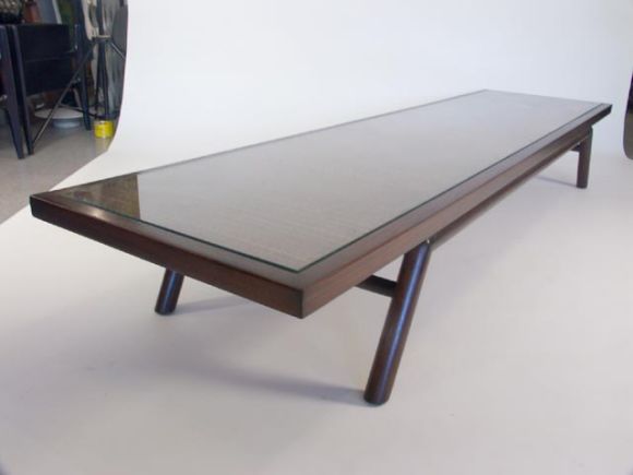 Mahogany and Cane Coffee Table by Robbsjohn Gibbings