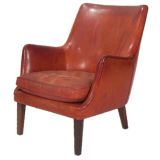 Arne Vodder Leather Easy Chair