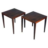 Pair of Haslev Rosewood End Tables