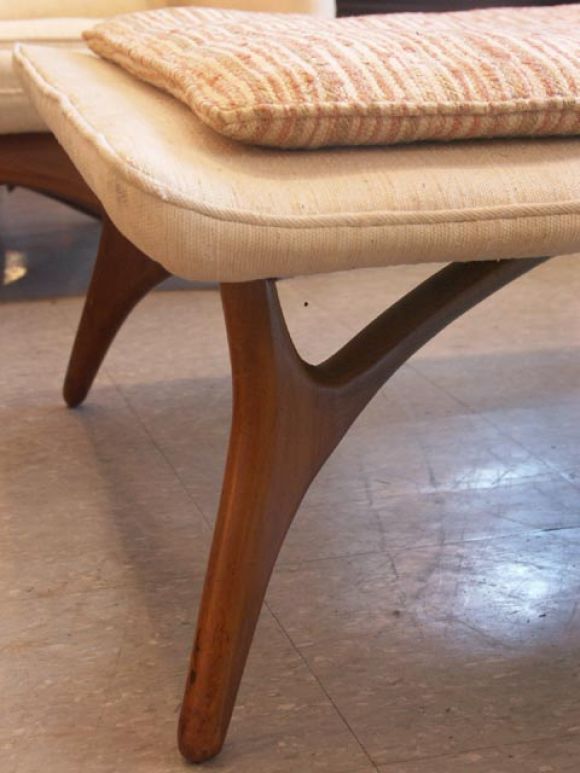 Incredible Vladimir Kagan Bench/Ottoman for Kagan Dreyfuss.
