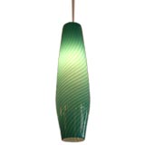 Vintage Swirled Aqua Blue Green hanging Shade by Venini