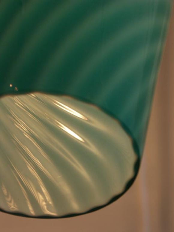 Swirled Aqua Blue Green hanging Shade by Venini
