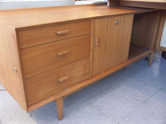 Arne Vodder Teak Desk and Return