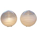Pair of Barbini Murano Lamps