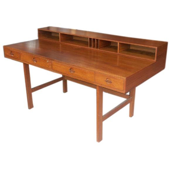 Teak Folding Desk attributed to Jens Quistgaard for Lovig