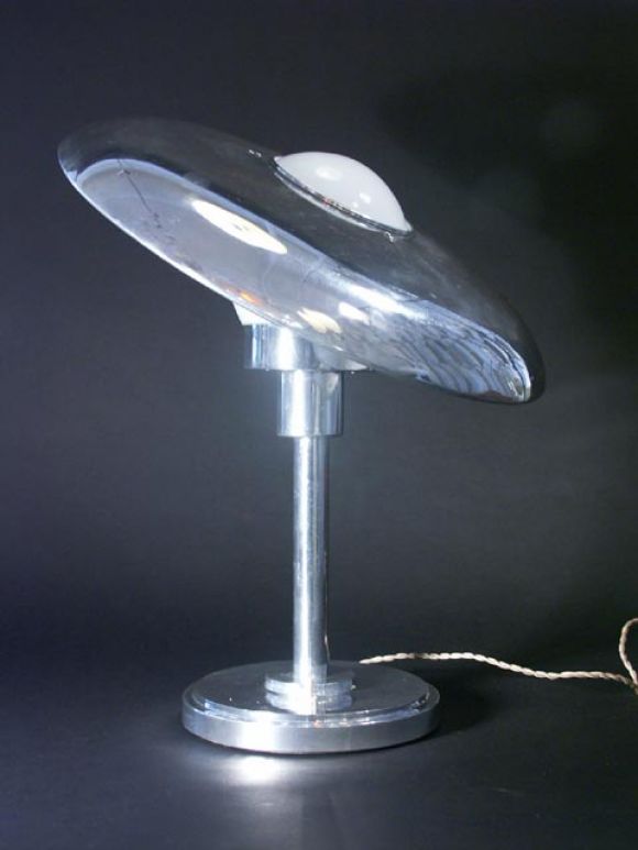 Fantastic French chrome Desk Lamp with Adjustable Shade