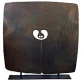 Square Bronze Gong by Harry Bertoia