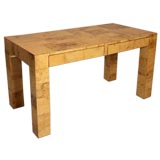 Patchwork Burl Childrens Desk or Console by Paul Evans