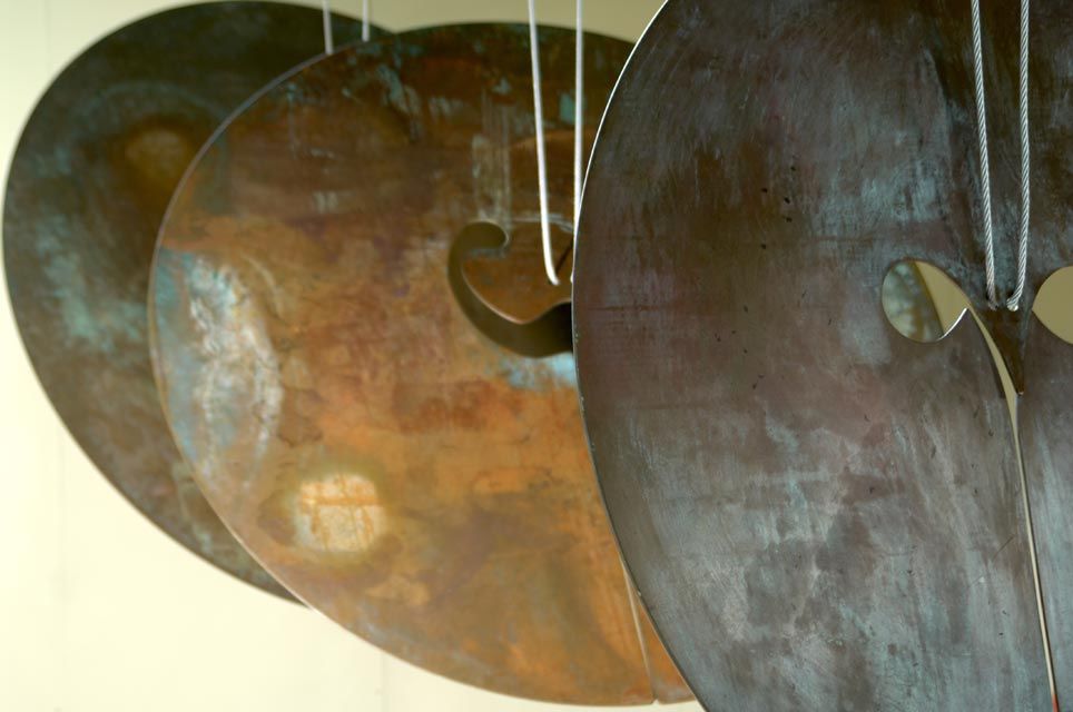 A Bronze Split Gong by Harry Bertoia In Excellent Condition In New York, NY