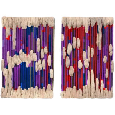 Two Large wall Hanging Textile Pieces by Sheila Hicks