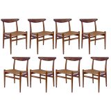 Set of 8 Hans Wegner for Carl Hansen Oak Dining Chairs