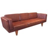 Luxurious Leather Sofa by Illum Wikkelso