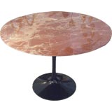 Eero Saarinen Dining Table with Rare Red Fossilized Marble Top