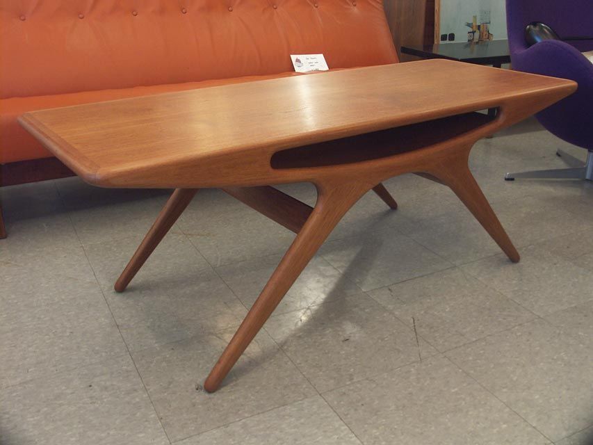 Dynamic Teak Coffee Table by Johannes Anderson