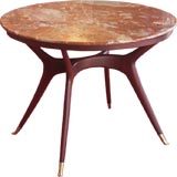 Sculptural Italian Occasional Table with Marble Top