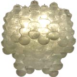 Italian Glass Chandelier with Interlocking Shades